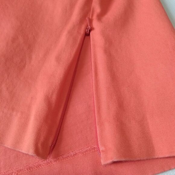 Birdie Peachy Orange and White Mid Rise Mini Length Golf Skirt Women's Size 8 - Picture 9 of 16